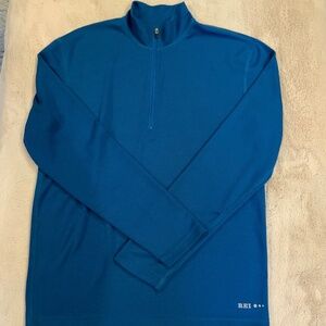 REI Blue XL Base layer 1/4 Zip Alpine Active Outdoor Cabin Winter Ski Skate Sled